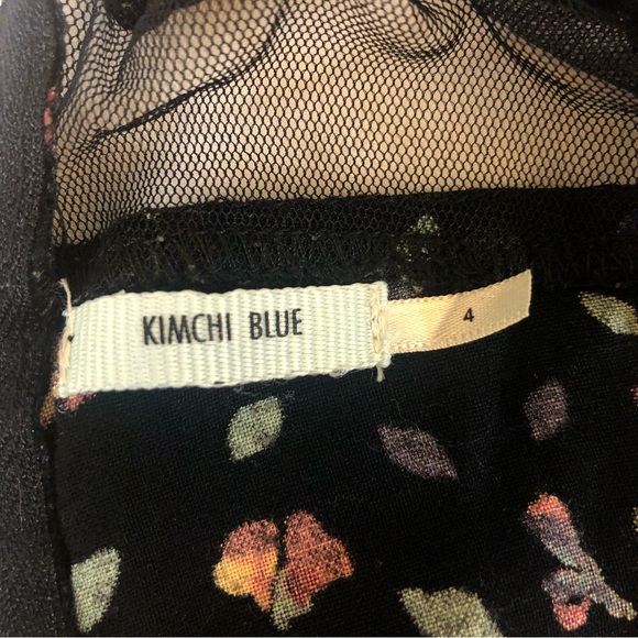 Kimchi Blue Urban Outfitters Embroidered Sweetheart Floral Mini Dress Size 4 - Picture 3 of 10